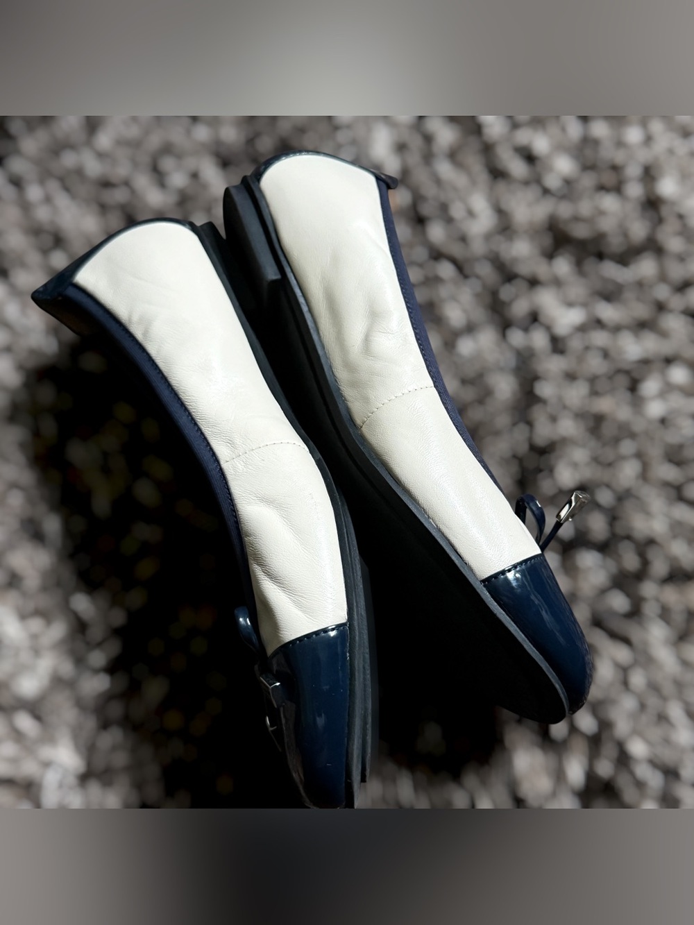 VIONIC Minna Ballet Flat Bow Flats Blue & White US 7 - Picture 2 of 10